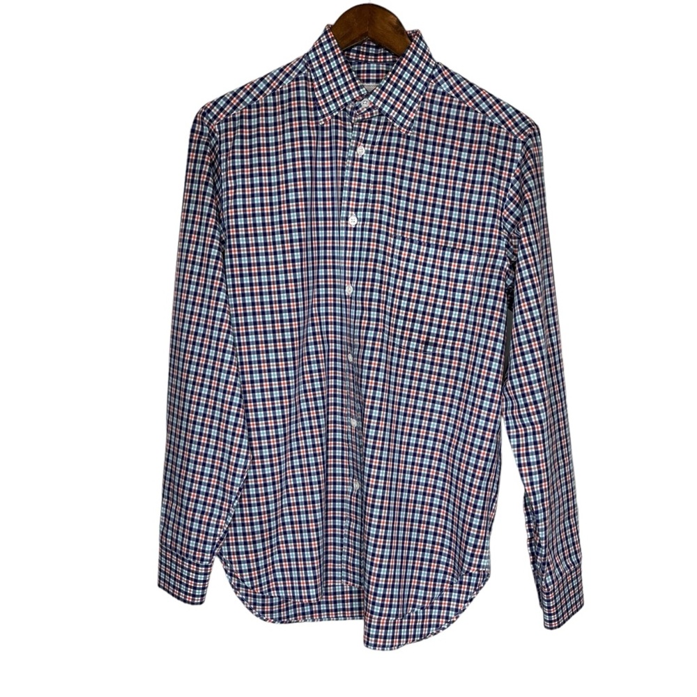 Billy Reid Men's Full Cut Plaid Long Sleeve Button Down Size Small